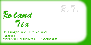 roland tix business card